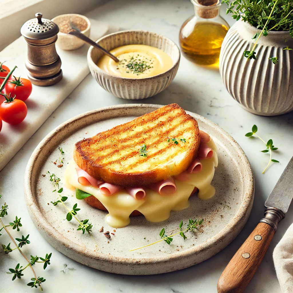 Classic French Croque Monsieur Sandwich